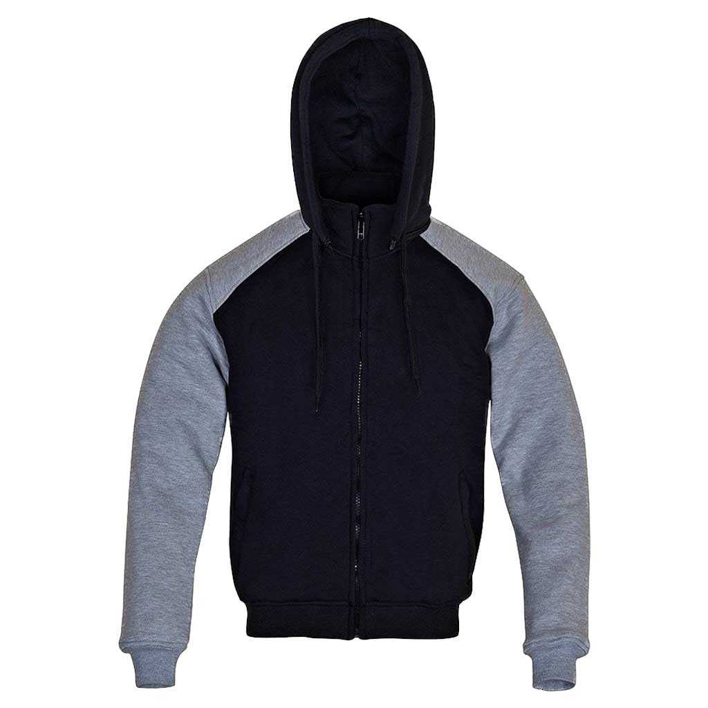 Motorcycle Kevlar Hoodie Black Grey