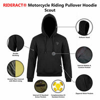 Black motorcycle riding hoodie 