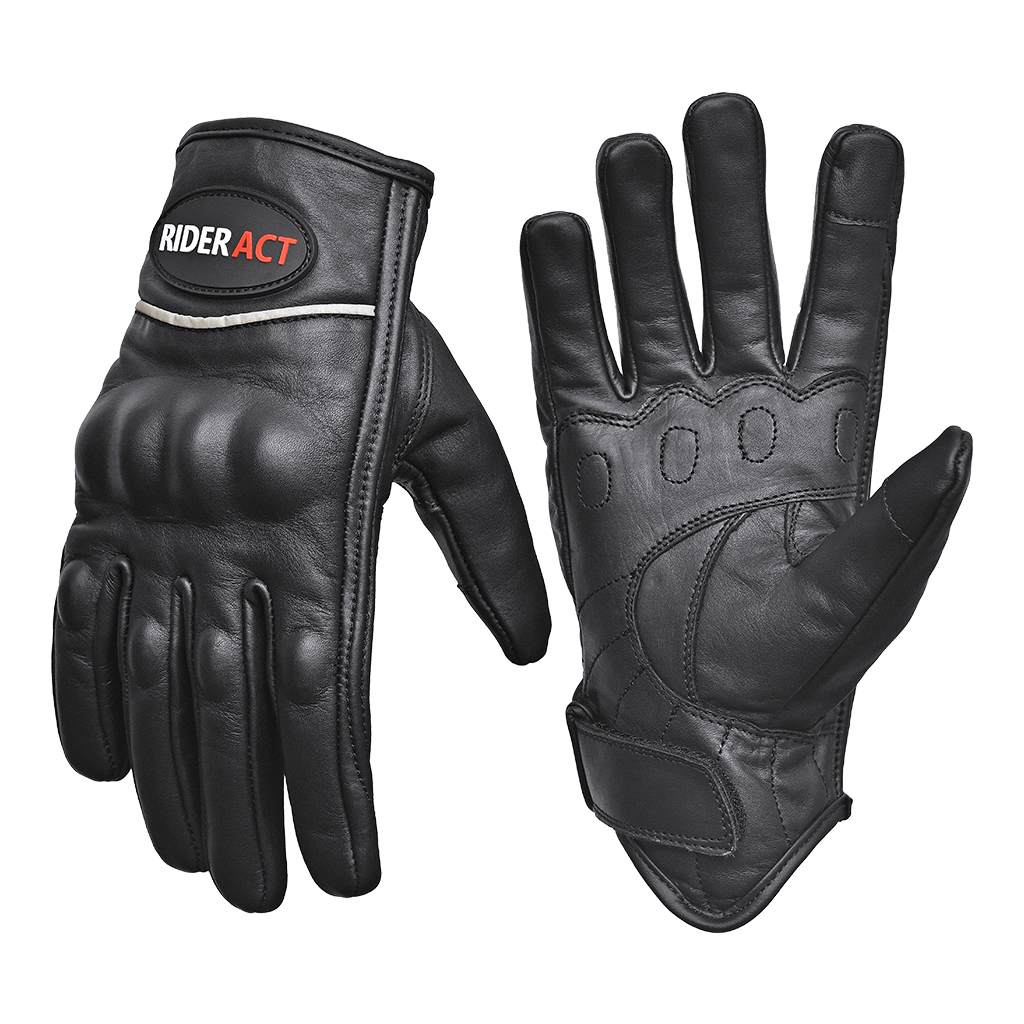 leather motorbike gloves