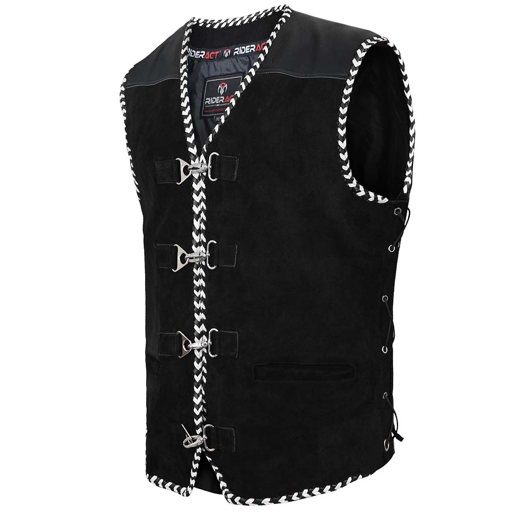 biker leather vest