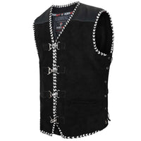 biker leather vest