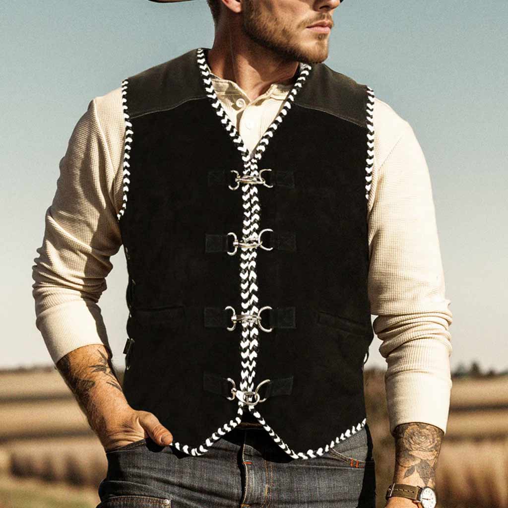 V neck motorcycle vest