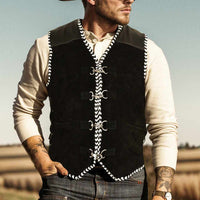 V neck motorcycle vest