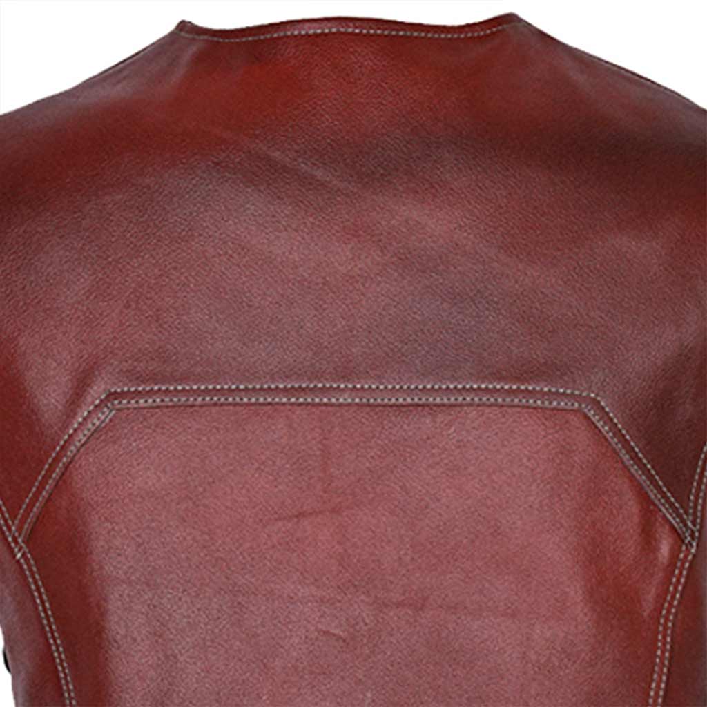 Harley Rustic Brown Vintage Vest Back side